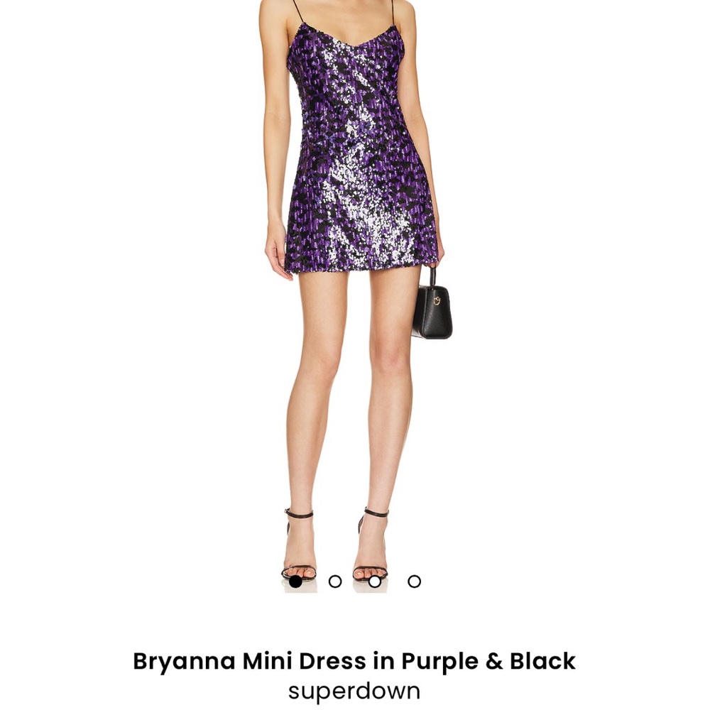 Superdown Sequin Bodycon Mini Dress Purple Black